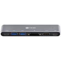 HUB USB C 7 em 2 2x USB 3.0 HDMI SD TF PD 100W HC72 VINIK