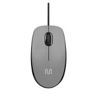 Mouse Silencioso USB 1200DPI Fio Cinza Multi - 1
