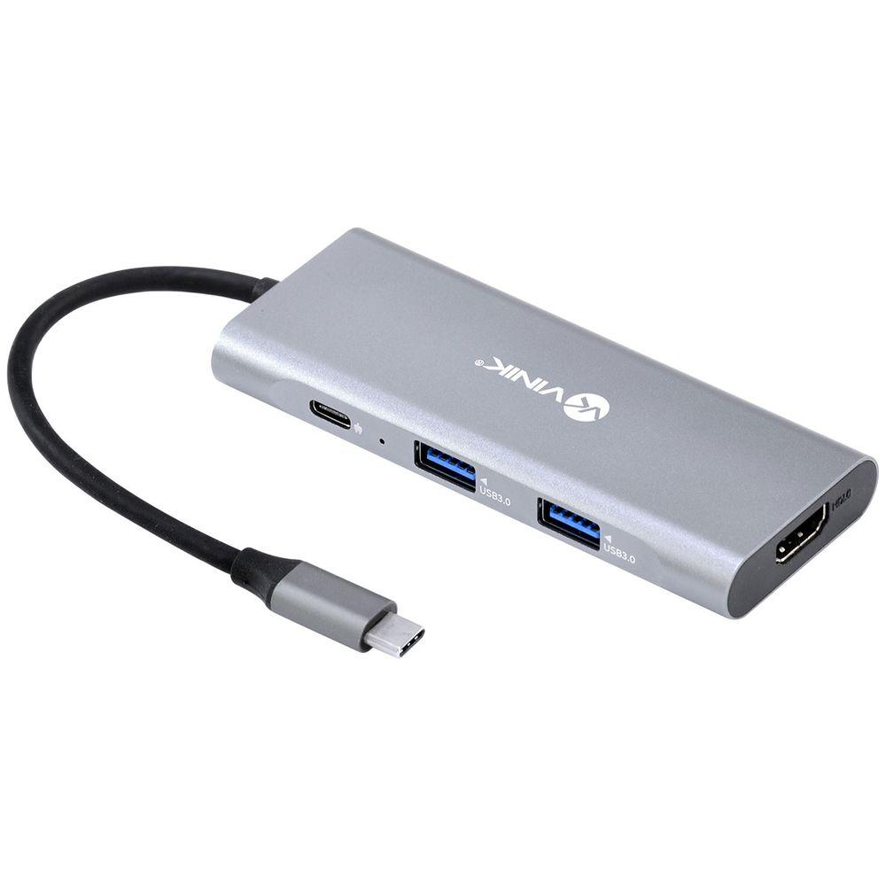 Hub USB C 7 em 1 HC7 3x USB 3.0 HDMI SD/TF PD VINIK - 5