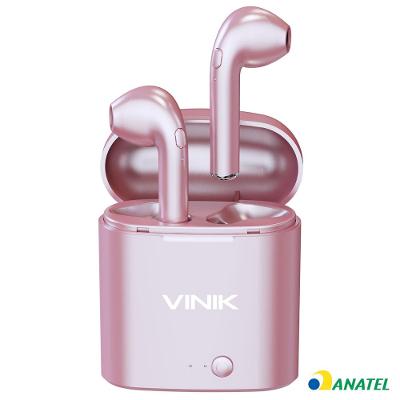 Fone de Ouvido Bluetooth TWS Easy W1+ Rose Vinik