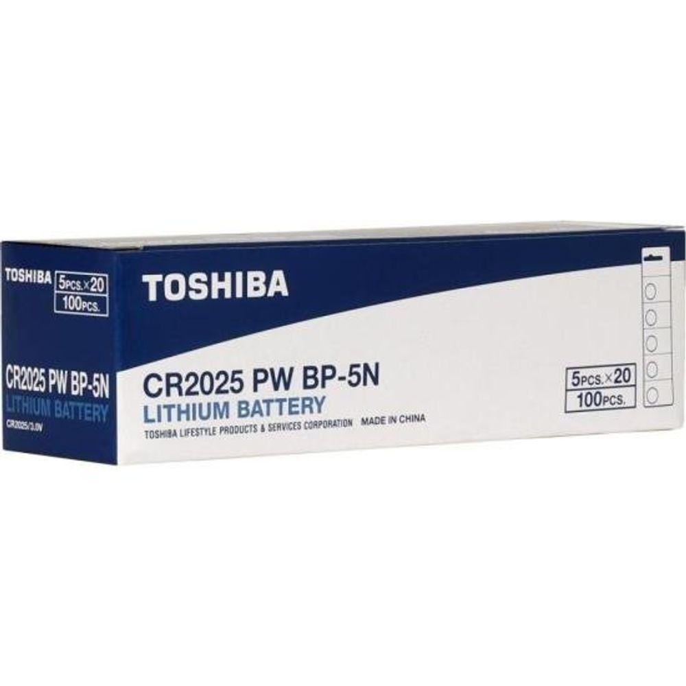 Pilha Moeda Lithium 3V CR2025 (Com5 Pilhas) Toshiba - 8