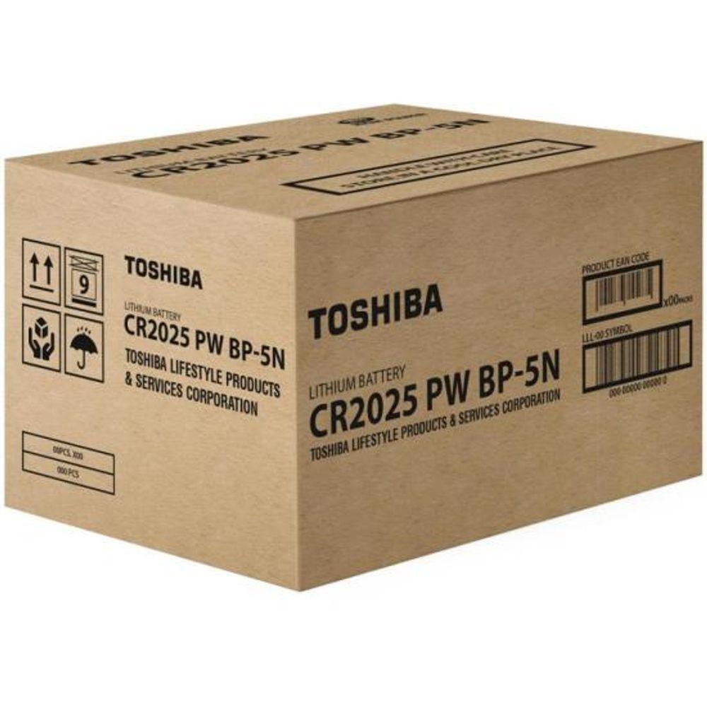 Pilha Moeda Lithium 3V CR2025 (Com5 Pilhas) Toshiba - 10