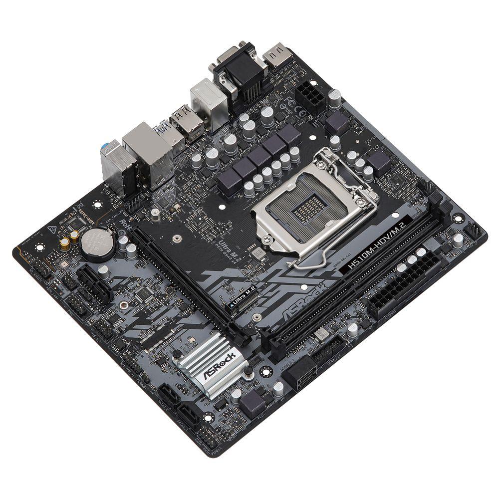 Placa Mãe H510M HDV M.2 LGA1200 DDR4 3200MHz 64GB ASRock - 3