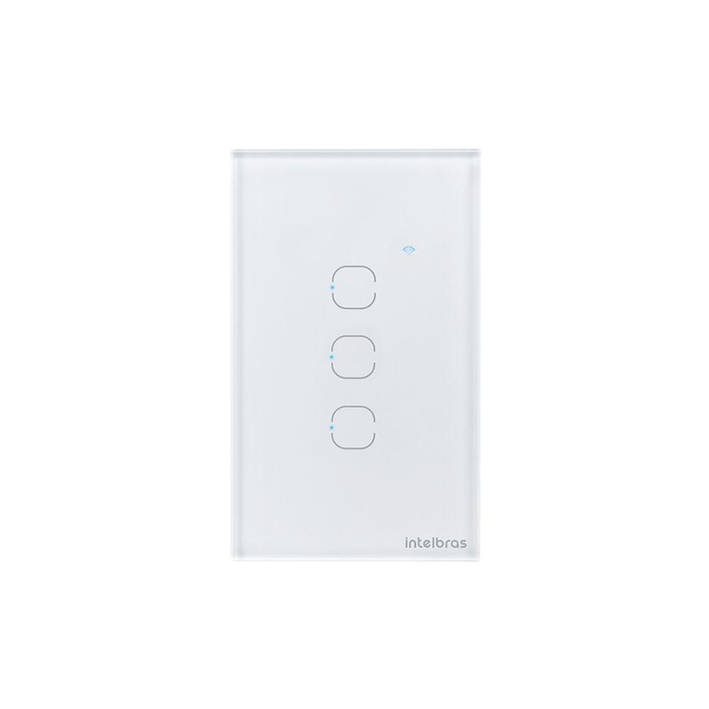 Interruptor Smart Wi-Fi Touch Intelbras 3 Branco EWS 1003 - 1