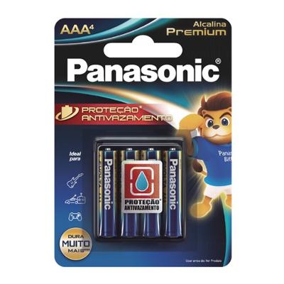 Pilha Alcalina AAA Premium 4 Unidades Panasonic