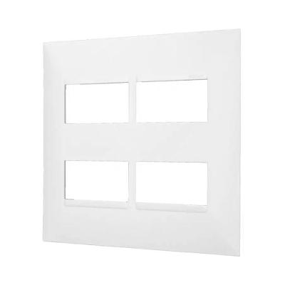 Placa 2+2 Postos Separados 4x4 Branca Legrand Pial Plus