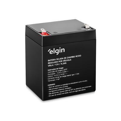 Bateria Selada VRLA 12V 4,5Ah Terminal F1 Elgin