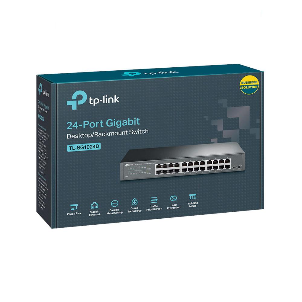 Switch Gigabit 24 Portas Nao Gerenciavel TP-LINK TLSG1024D - 4