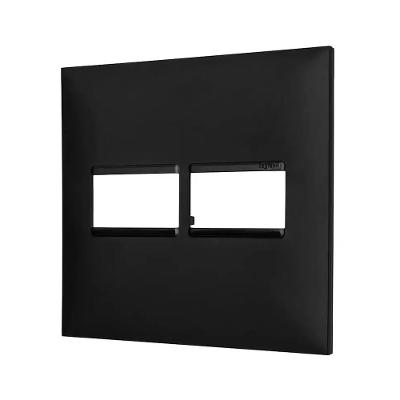 Placa 1+1 Posto 4x4 618511PT Preta LEGRAND PIAL PLUS+