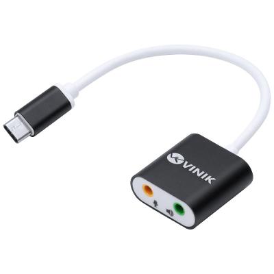 Adaptador P2 3.5mm Fone Microfone USB-C Vinik