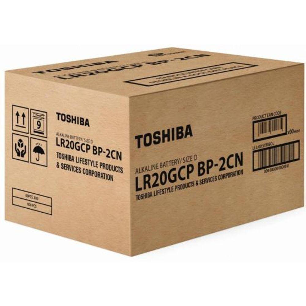 Pilha Alcalina D 1,5V LR20GCP (Com2 Pilhas) Toshiba - 8