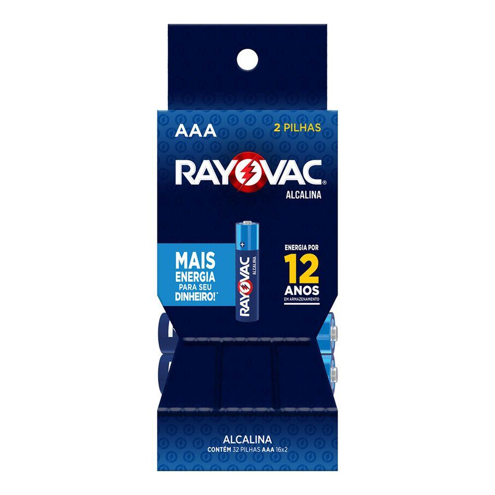 Pilha Alcalina AAA Tubo com 32 Unidades RAYOVAC - 1