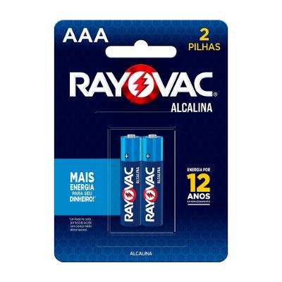 Pilha Alcalina AAA 2 Unidades RAYOVAC