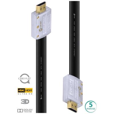 Cabo HDMI 2.0 4K Ultra HD Flat Desmontável 5m Vinik