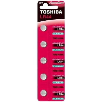 Pilha Botão Alcalina 1,5V LR44 (Com5 Pilhas) Toshiba
