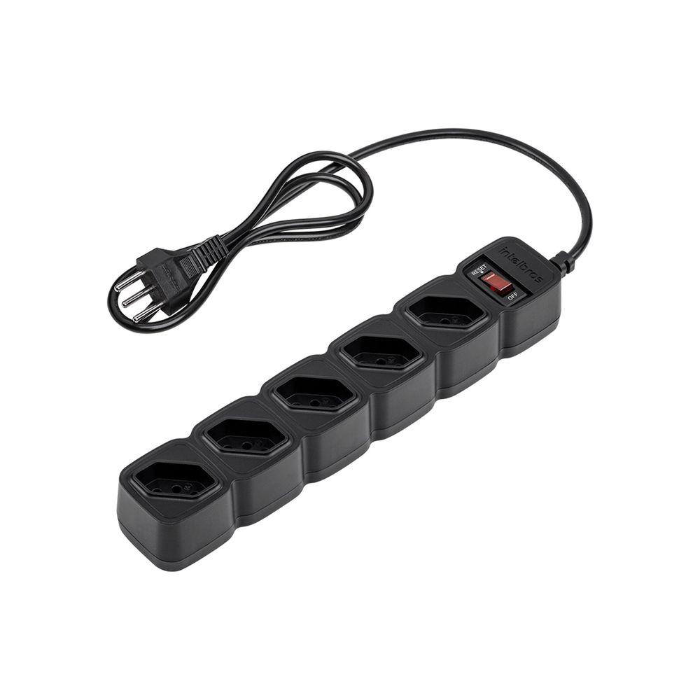 Protetor Eletrônico EPE 205 5 Tomadas Cabo 3m Preto Intelbras - 1