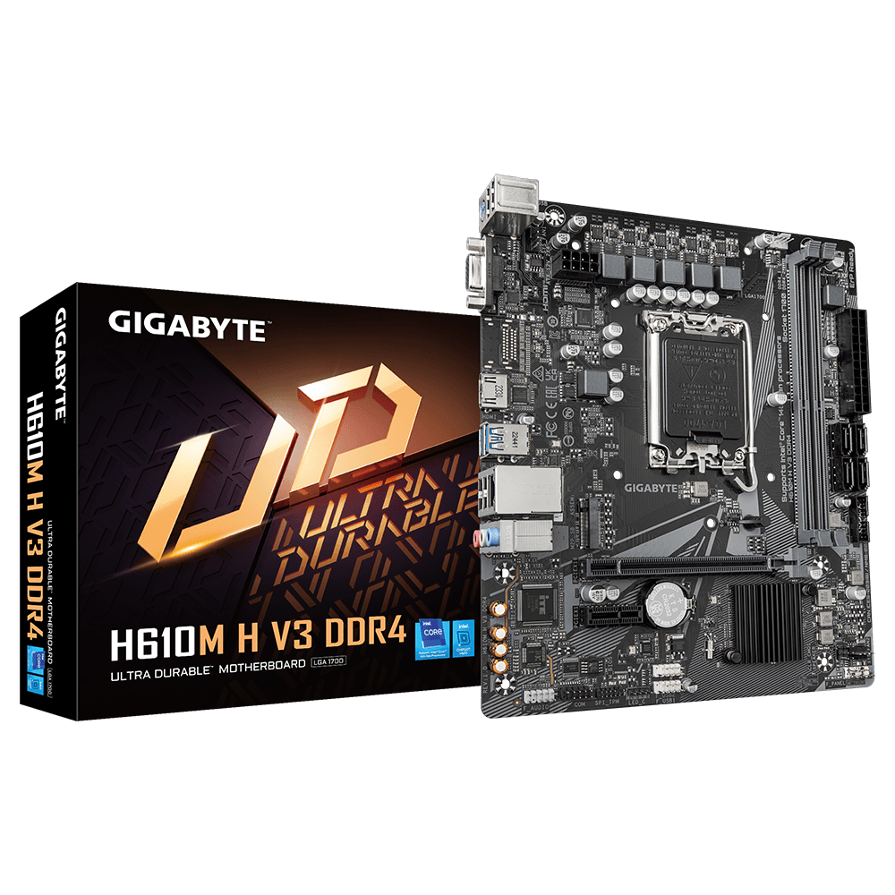 Placa Mãe H610M H V3 LGA 1700 M.2 DDR4 MATX Gigabyte - 6