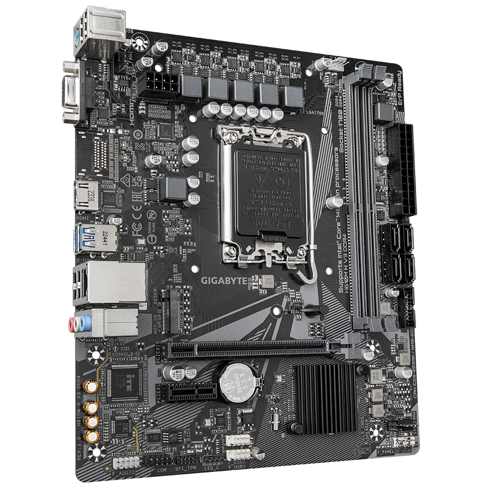 Placa Mãe H610M H V3 LGA 1700 M.2 DDR4 MATX Gigabyte - 8