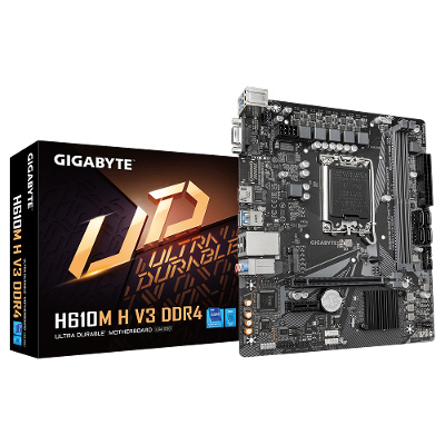 Placa Mãe H610M H V3 LGA 1700 M.2 DDR4 MATX Gigabyte