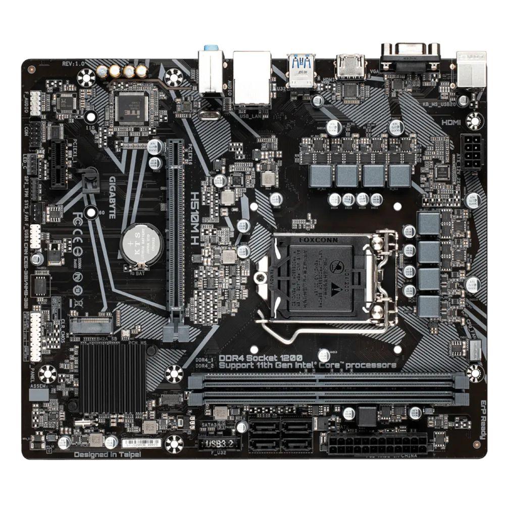 Placa Mae GIGABYTE H510M H V2 mATX LGA1200 DDR4 HDMI - 2