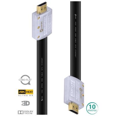 Cabo HDMI 2.0 4K 3D Flat Desmontável 10m Ethernet Vinik