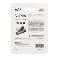 Pilha Alcalina AA 1.5V com 4 Vinik - 6