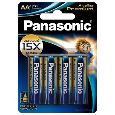 PILHA ALCALINA PREMIUM AA PANASONIC 4
