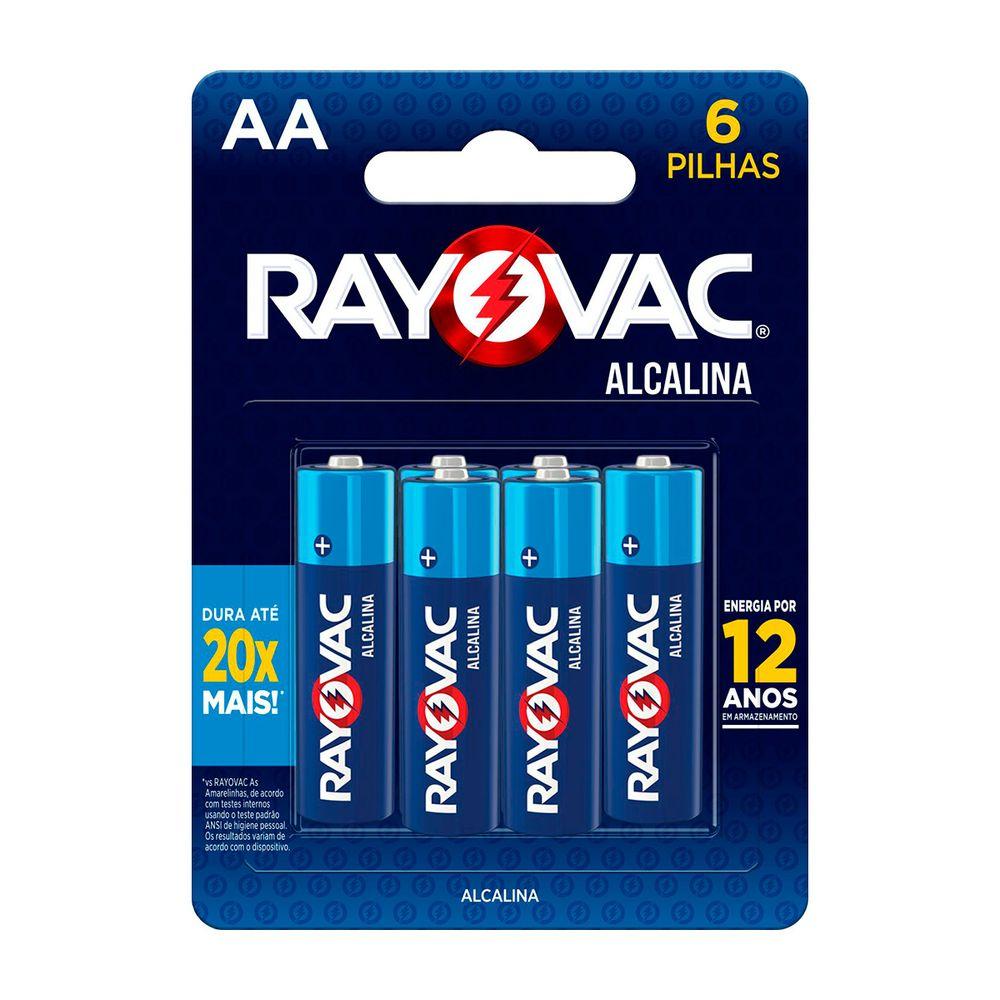 Pilha Alcalina AA Rayovac L6P4 6 Unidades - 1