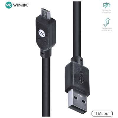 Cabo USB Micro USB B 20 5 Pinos 1m Preto MUSB1 VINIK