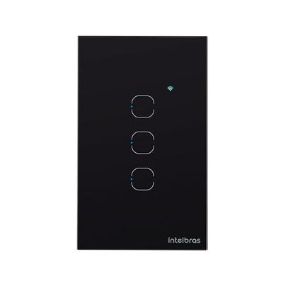 Interruptor Smart Wi-Fi Touch Intelbras 3 Preto EWS 1003