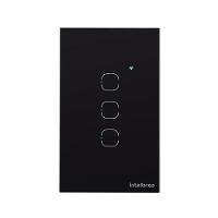 Interruptor Smart Wi-Fi Touch Intelbras 3 Preto EWS 1003 - 1