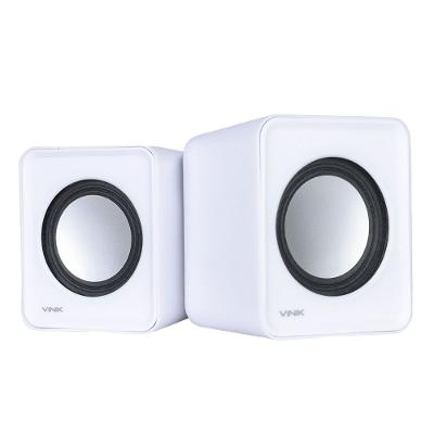 Caixa de Som 2.0 USB 2W Branca Controle Volume VINIK