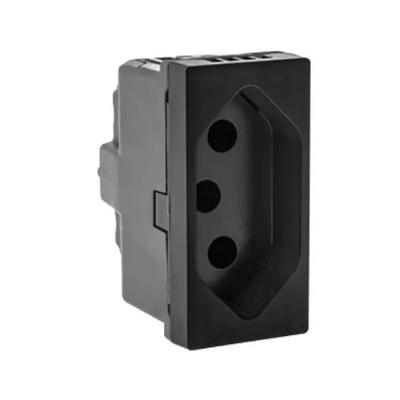 Tomada 2P+T 10A 250V B Aut 1M Preta Legrand Pial Plus+
