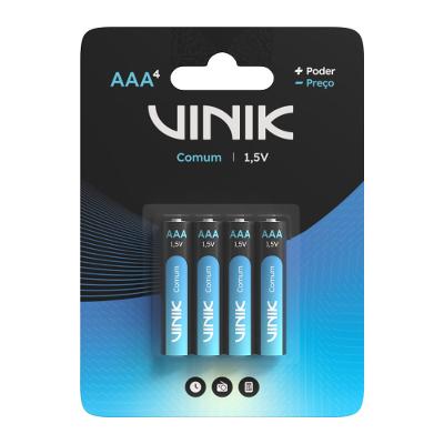Pilha Comum AAA 1.5V Vinik 4
