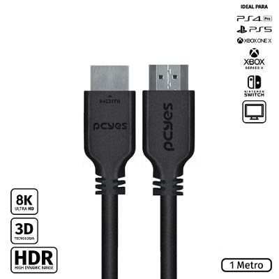 Cabo HDMI Ultra 21 8K 1M Cobre 28AWG PCYES
