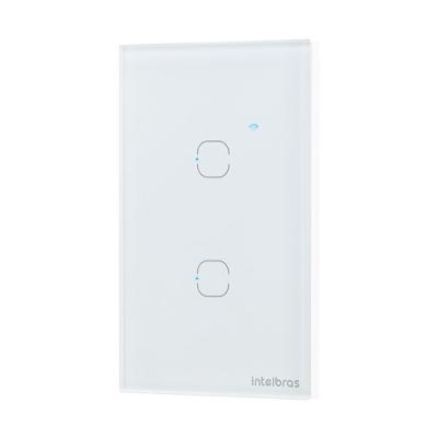 Interruptor Wi Fi Touch 2 Branca EWS 1002 Intelbras