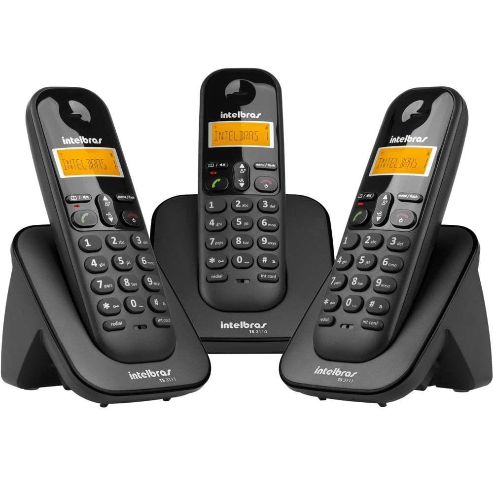 Telefone Sem Fio Identificador Chamadas 2 Ramais TS3113 Intelbras - 2