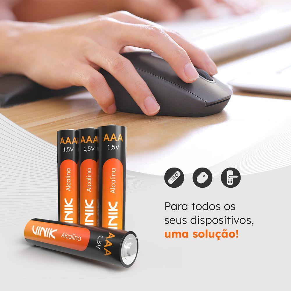 Pilha Alcalina AAA 1.5V Pack com 2 Vinik - 2