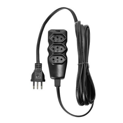 Extensão Elétrica 3 Tomadas PP Plano 3x0.75 3m VINIK