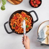 Pegador Utilitá Inox Cabo Emborrachado Cinza 24cm - 2