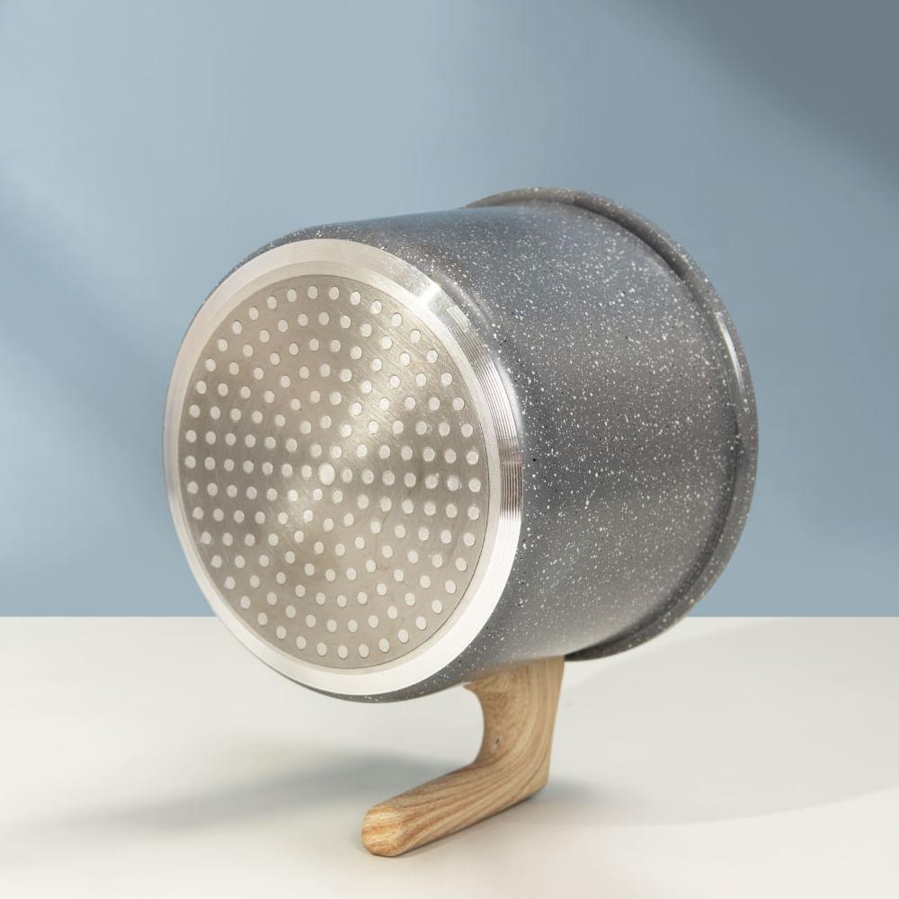 Conjunto De Panelas 4 Peças Com Revestimento Cerâmico Marble Edition - Dark Grey - 3