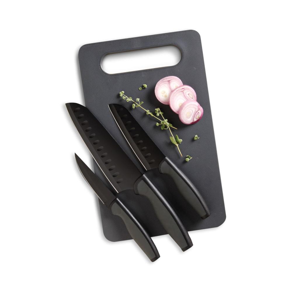 Jogo de Facas e Tábua 4 Peças Slice Craft Oster - 1