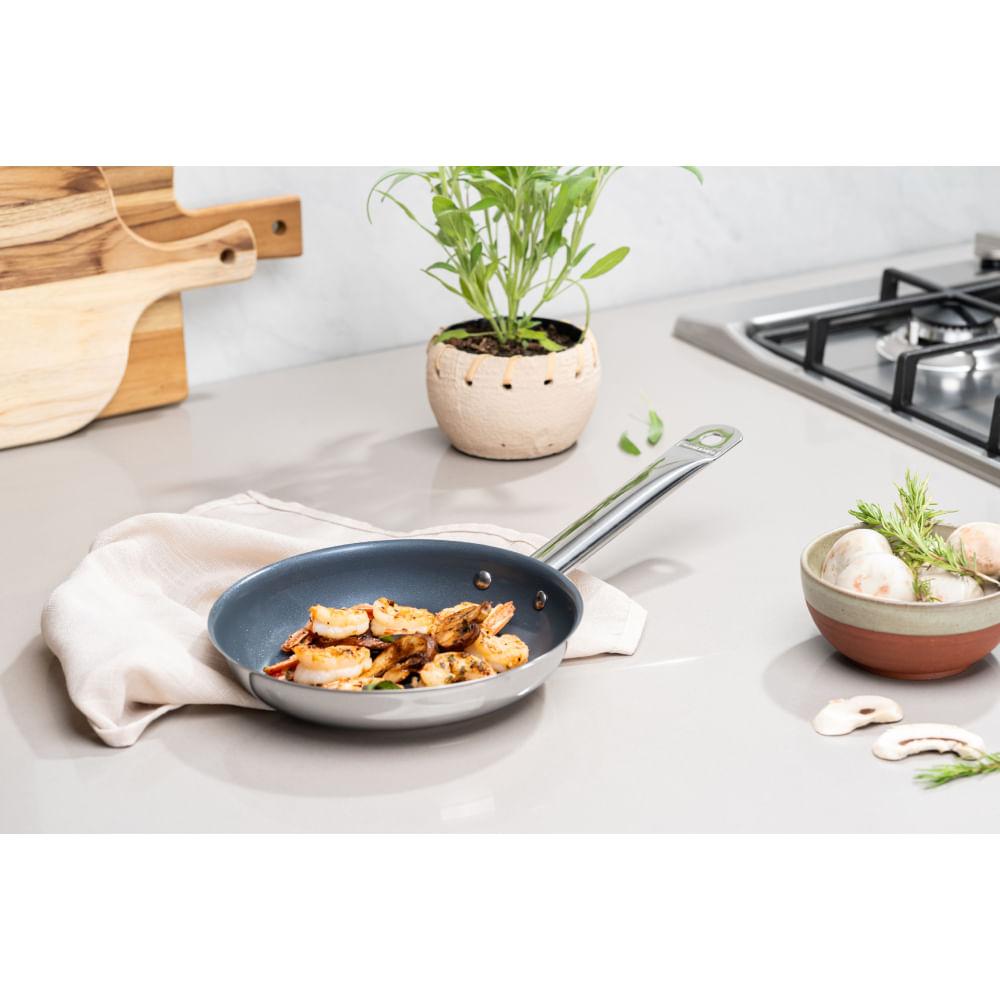 Frigideira Profissional Inox Cerâmica 20cm - 2