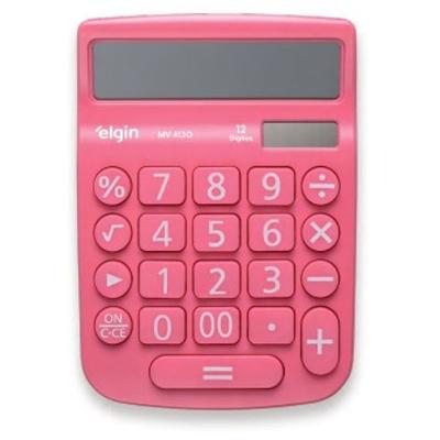 Calculadora MV-4130 Rosa 12 Dígitos Elgin