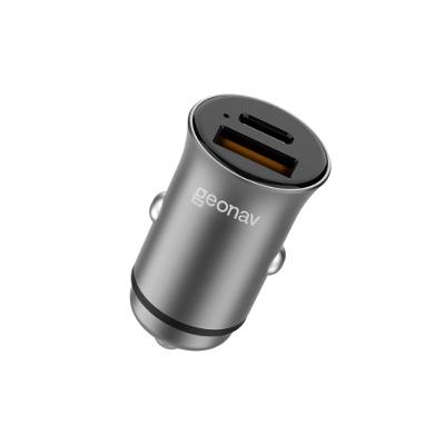 Carregador Veicular Geonav Superpower Mini 20W com USB-C e USB-A
