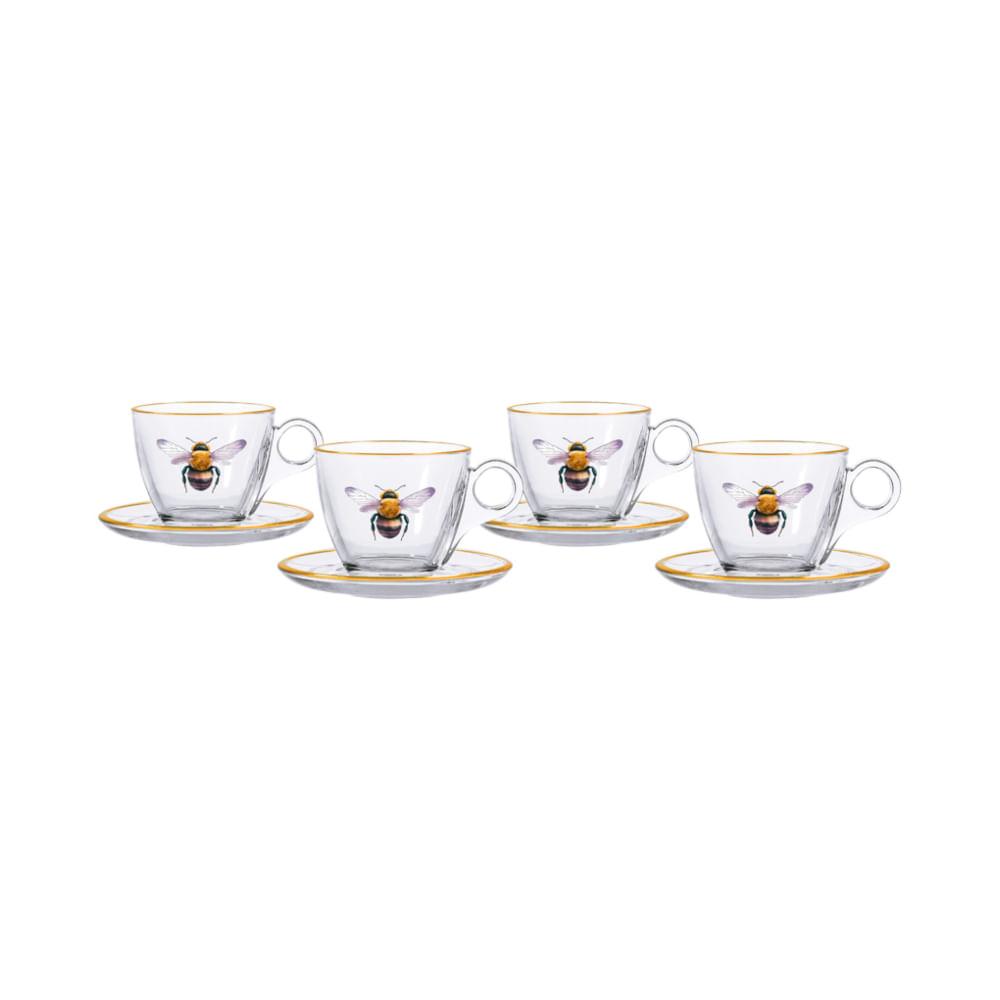 Conjunto 4 Xícaras Chá Honeybee Hauskraft 170ml - 1