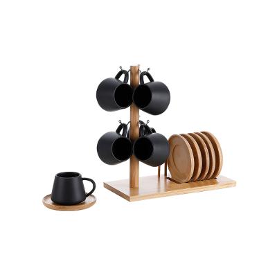 Conjunto 7 Xícaras de Café Oasis Preta Hauskraft 90ml