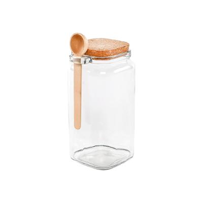 Pote de Vidro Muria com Colher 1,2L Hauskraft