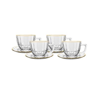 Xícara de Chá Cristal 250ml 4 Peças Hauskraft