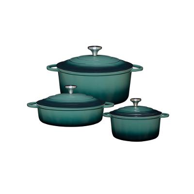 Jogo de Caçarolas Le Chef Hauskraft Verde 3 Peças